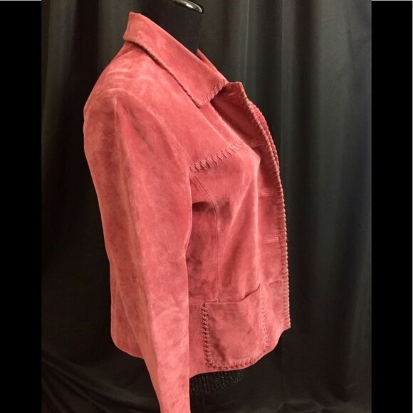 Cute pink suede jacket by Bernardo in small - Picture 3 of 5
